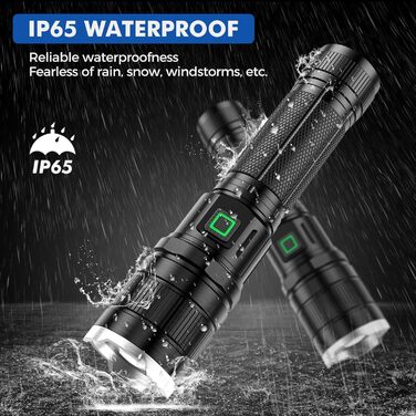 Ліхтар налобний LED Gearlite 10000 Lumen, 3 режими, водонепроникний IP65, Zoom, для кемпінгу, туризму, надзвичайних ситуацій