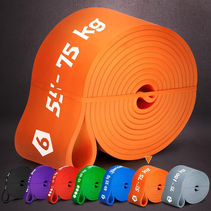 Смуги опору SENSEI® для фітнесу: гумові стрічки для силових тренувань, йоги, реабілітації. Набір 5 шт. (чорний, фіолетовий, червоний, зелений, помаранчевий) з інструкцією