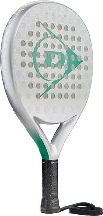 Ракетка для падел Dunlop Megamax Silber/Schwarz/Grün: Графітовий каркас, м'який серцевинний наповнювач Pro Eva, для початківців, кругла форма