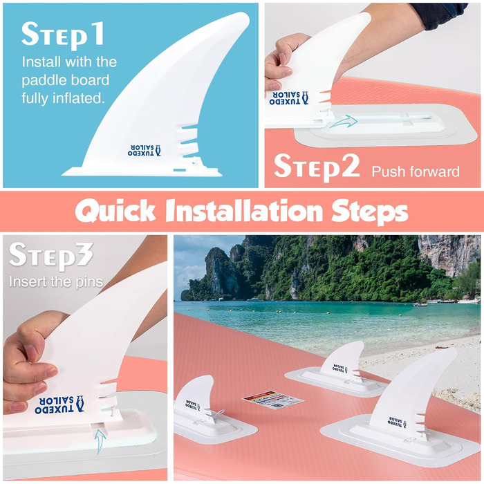 Надувне SUP-борд Tuxedo Sailor з аксесуарами, для дорослих та підлітків, блакитний та жовтий (блакитний та рожевий)