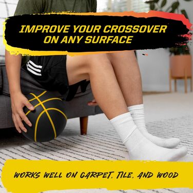 SKLZ Bashhhketball Pro Silent: м'яч для баскетболу, розмір 7, для залу, безшумний, професійний