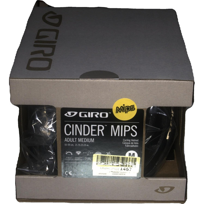 Велосипедний шолом Giro Cinder MIPS чорний/сірий, розмір M (55-59 см), для шосейного велосипеда, модель 2022 року