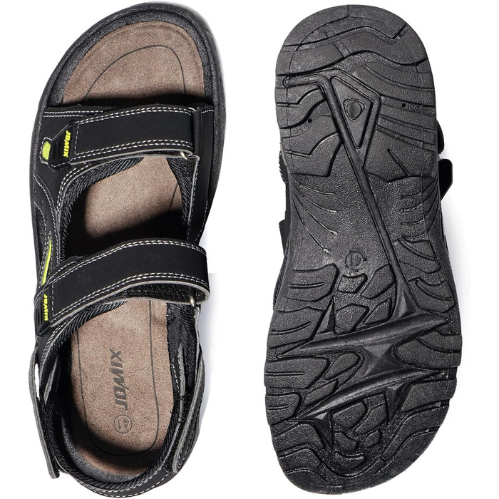 Чоловічі сандалі JOMIX для активного відпочинку на липучках: пляж, гори, подорожі - 44 EU, чорні