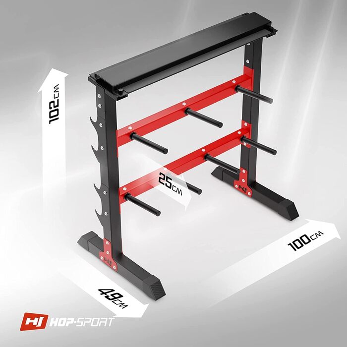 Стійка для гантелей і дисків Hop-Sport HS-1007A, тримач для ваги, штанг і гантелей