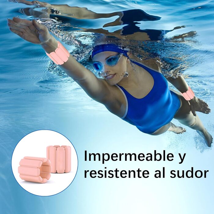 Набір манжет для зап'ястя та кісточки з регулюванням ваги 0.45/0.9 кг (Рожевий) для фітнесу, йоги, пілатесу, бігу, плавання та силових тренувань