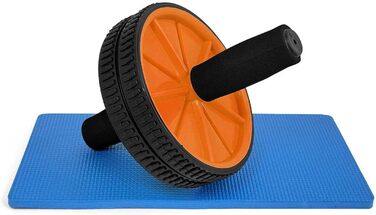 Колесо для пресу OcioDual з ручкою, тренажер для дому, AB Wheel (Помаранчевий)