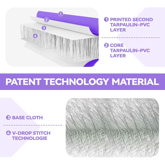 AirTrack Мат для гімнастики з електричним насосом, 10-600 см заввишки, 2-5 метрів завдовжки. Килимок для акробатики, йоги, кемпінгу, тренувань. Чорний, фіолетовий, 300x100x10 см