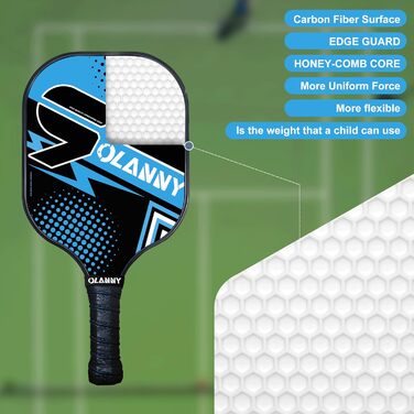 Набір для піклболу Graphit Pickleball: преміум-ракетки з волокнистою поверхнею та полімерним ядром, м'ячики, запасний м'який хват та сумка (чотириколірні ракетки)