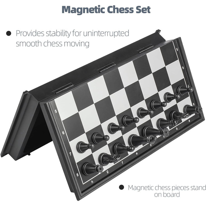 Магнітне туристичне шахове поле Vikutu, 15 см, портативне, мініатюрне, кишенькове