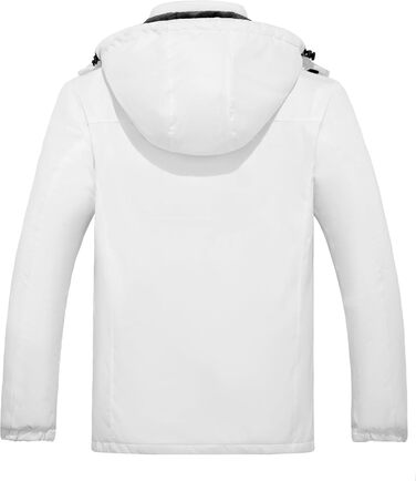 Чоловіча гірськолижна куртка Wantdo з флісовою підкладкою, водонепроникна та дихаюча, для активного відпочинку, з капюшоном, вітрозахисна, розмір XXL