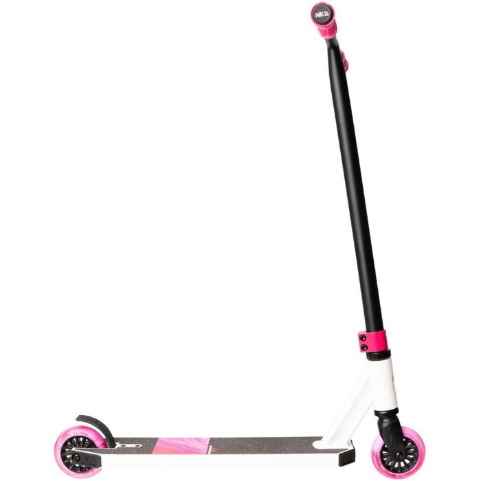 Трюковий самокат NKD Stunt Scooter (Біло-Рожевий) - Алюмінієвий, ABEC-9, 360° обертання керма для фристайлу