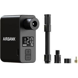 Електричний насос для велосипедів AIRBANK Pocket PRO, 120 PSI, портативний, міні-насос з акумулятором, для ніпелів Schrader і Presta