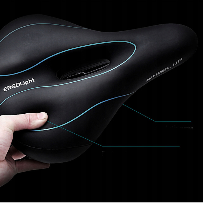 Велосипедне сідло Wheel-Up, широке, 16 мм