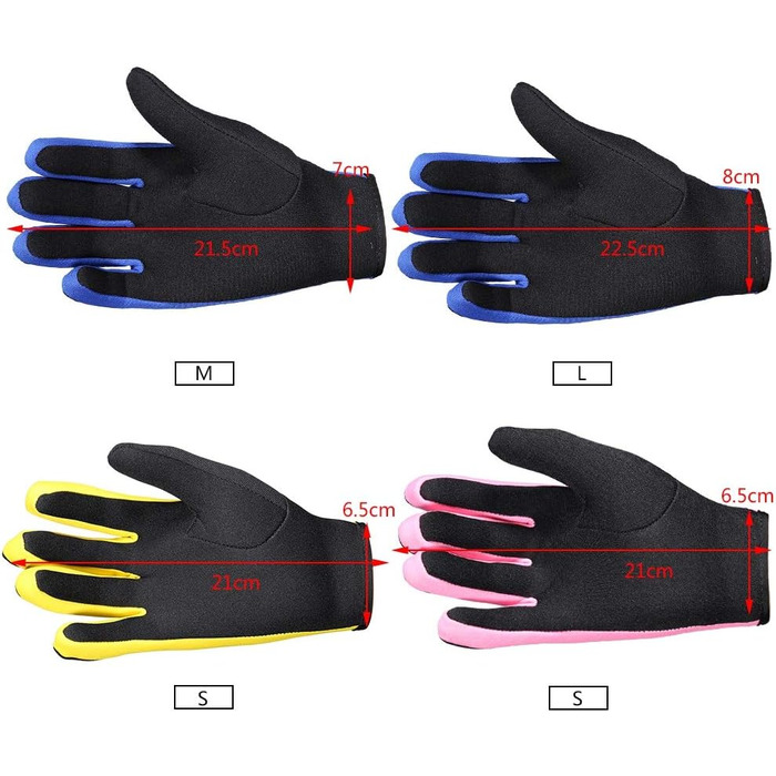 Рукавички для дайвінгу VGEBY1, 1 пара, 3 кольори, п'ятипалі неопренові рукавички для дайвінгу, снорклінгу, каякінгу, серфінгу та інших водних активностей, темно-синій L