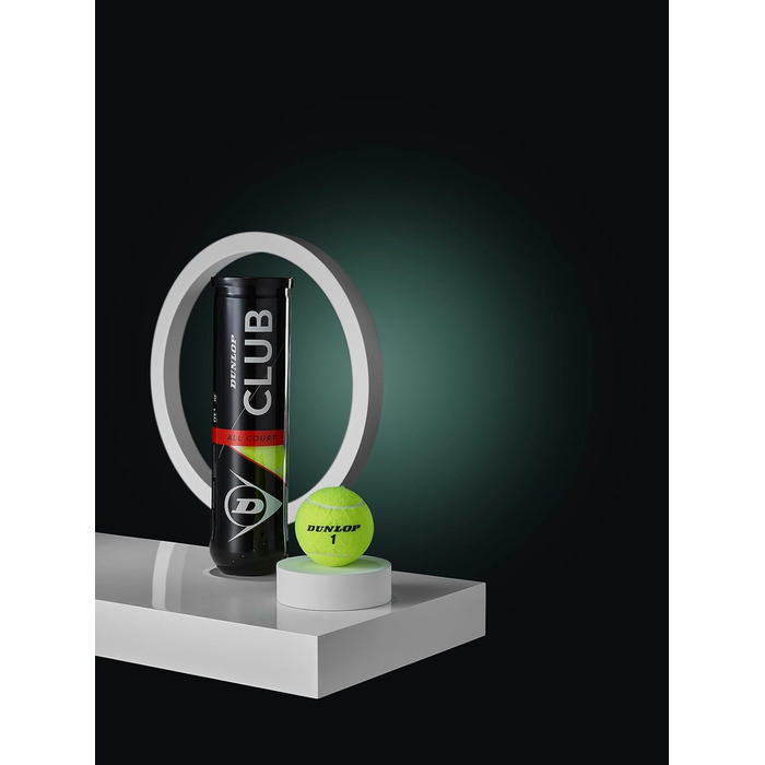 Тенісний м'яч Dunlop Club All Court – для ґрунту, хард-корту та трав'яного покриття, 4 шт.