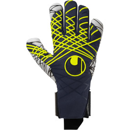 Воротарські рукавички Uhlsport Prediction Ultragrip HN для дітей і дорослих, розмір 7, сині/білі/флуо-жовті