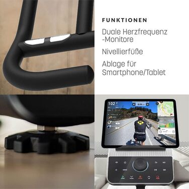 Велотренажер Bluefin Fitness TOUR SP з Bluetooth, додатком для смартфона, підтримкою Kinomap, Live Video Streaming, відеотренуваннями, для домашнього спортзалу