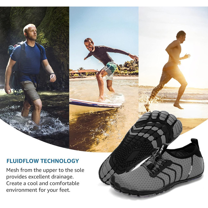 Водні черевики Raqua Composite Mesh для чоловіків та жінок (42 EU, сірий)