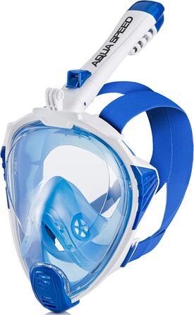 Панорамна маска для підводного плавання Aqua Speed 180° для дорослих і дітей, повнолицева маска для снорклінгу з трубкою