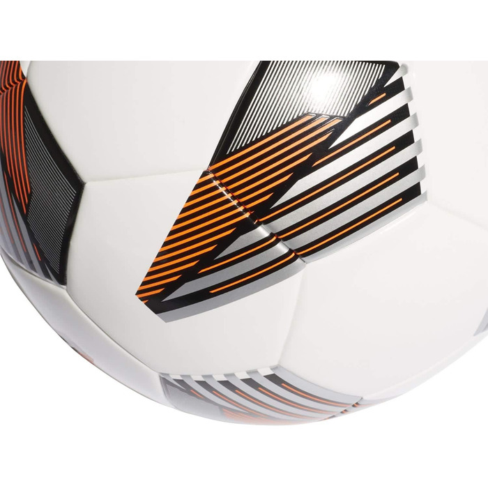 Футбольний м'яч Adidas Tiro LGE Junior 350, розмір 4, білий/чорний/сріблястий/помаранчевий, тренувальний, унісекс