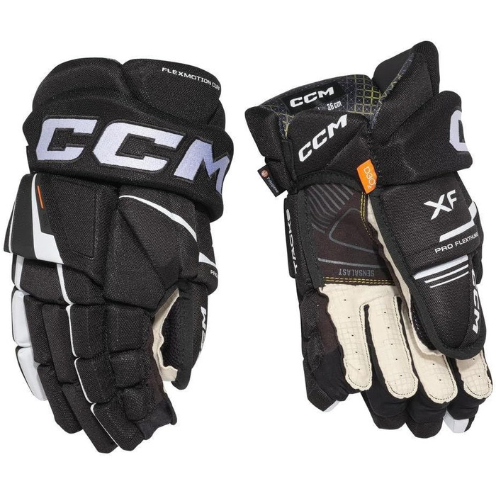 Хокейні рукавички CCM Tacks XF Senior 14 дюймів, чорні/білі