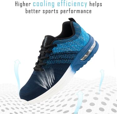 Спортивні кросівки Hitmars для чоловіків та жінок з повітряною подушкою, розмір 36-48 (48 EU, 1 Синій)