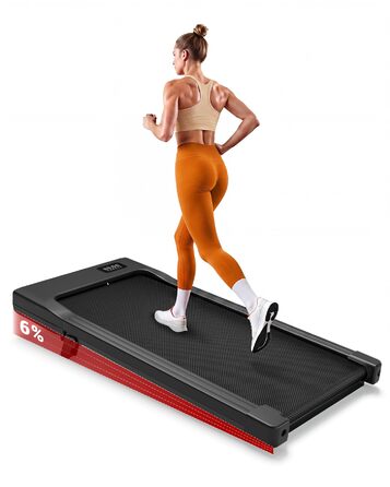 Бігова доріжка Superun Walking Pad з нахилом 6%, для дому, з додатком, до 136 кг, чорна. Швидкість до 12 км/год