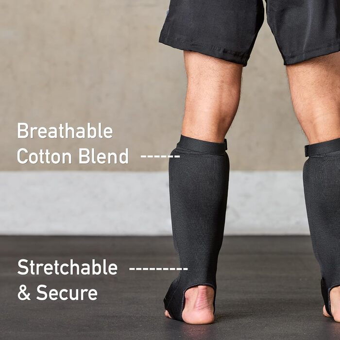 Ш protections захисники для ММА, муай-тай, кікбоксинг: захист гомілки та зап'ястя. Підходять для дорослих, дітей та підлітків. Чорний/білий, розмір S/M