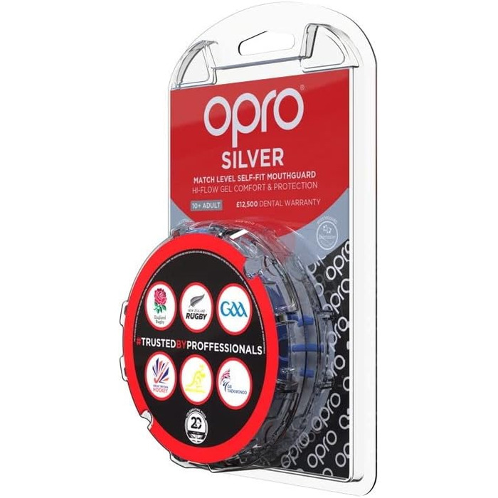 Захисна капа OPRO Silver для регбі, хокею, ММА, боксу, баскетболу, синя, для юніорів