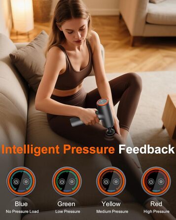 Масажер для м'язів Arboleaf з підігрівом та LED-дисплеєм, 6 насадок, 5 рівнів інтенсивності та 3 режими підігріву