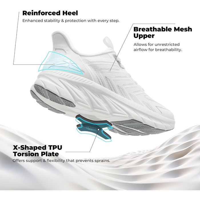 Жіночі спортивні сліпони ALLSWIFIT: зручні, дихаючі, з антиковзкою підошвою, для тенісу, фітнесу та крос-тренінгу, білі, розмір 39 EU