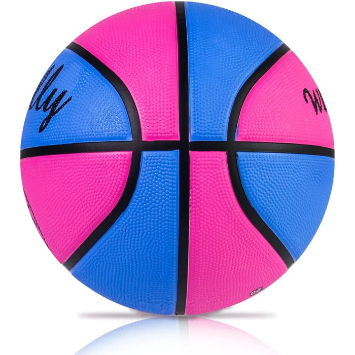 Баскетбольні м'ячі Wuzfully для дітей та дорослих для гри в приміщенні та на вулиці (3 шт., рожевий, блакитний)