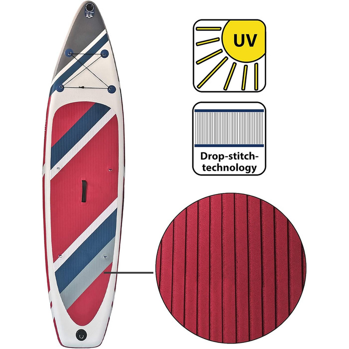 Надувна SUP-дошка ALPIDEX 320×76×15 см, комплект: весло, плавці, насос, ремінець, ремкомплект, сумка, до 200 кг