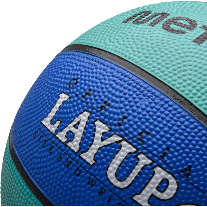 Дитячий баскетбольний м'яч Meteor Layup Kinder Mini, розмір 7 (для чоловіків), розмір 6 (для жінок), блакитний. Підходить для дітей 4-8 років, ідеальний для тренувань. М'який, з надійним зчепленням.