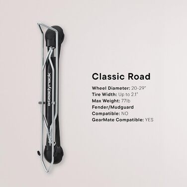 Тримач для велосипеда на стіну Steadyrack Classic Rack - Хромований, вертикальне зберігання