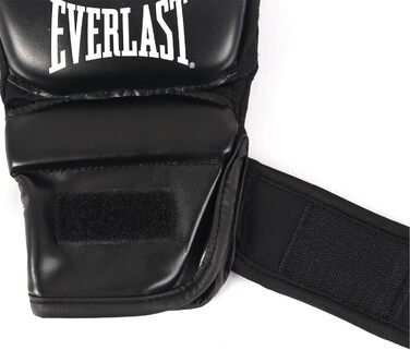 Тренувальні рукавички Everlast Core Everstrike MMA, чорні – для пращок та спарингу, гнучкі зони, посилені зап'ястя, подвійний липучковий замок – оригінальне обладнання Everlast, розмір M