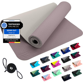 Килимок для йоги REFIT FITNESS Perfect-Fit 190 x 60 x 0,6 см з GeckoGrip та Sensi-Plus TPE. Нековзний, без шкідливих речовин + ремінь для перенесення. Підходить для гімнастики та спорту.