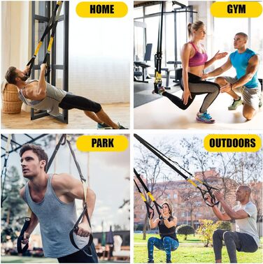 Набір для тренувань RS SPORT з ременями та системою кріплення до дверей, регульований, для фітнесу вдома, у спортзалі, у подорожах, для жінок та чоловіків