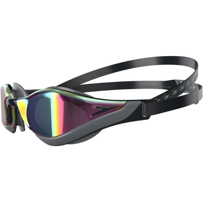 Окуляри для плавання Speedo FASTSKIN Pure Focus, чорні-сірі-рубінові, унісекс, універсальний розмір