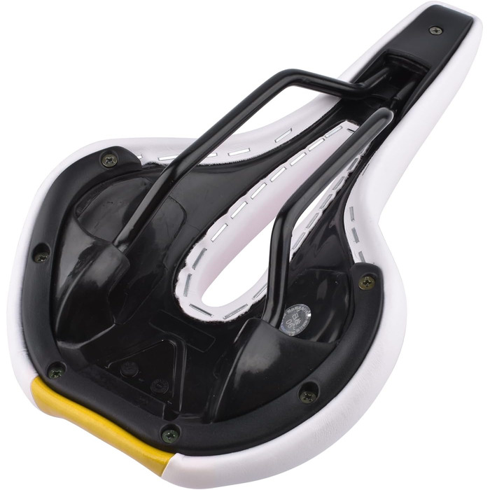 Сідло для гірського велосипеда Robuster, біло-жовте