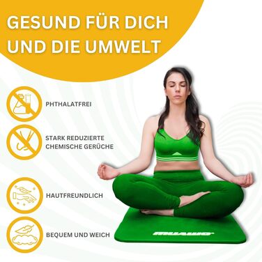 Килимок для тренувань Muawo Premium: фітнес, йога, гімнастика | неслизький, товстий, довгий | 190 x 60 x 1,5 см