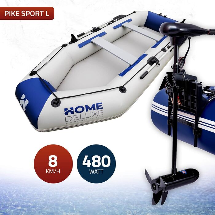 Надувний човен Home Deluxe Pike з ПВХ, моторний, весловий - вибір з мотором