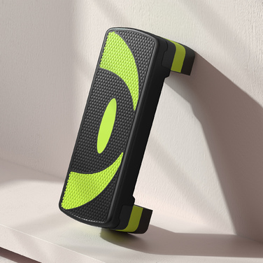 Степ-платформа для аеробіки, регульована по висоті, для занять в приміщенні та на вулиці, з максимальною вантажопідйомністю до 150 кг, розміри 80 x 31 x 10-20 см, колір: зелений