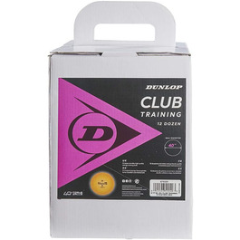 Dunlop Club Training 144 тенісних м'ячів для настільного тенісу, оранжеві, для тренувань, набір для початківців і досвідчених гравців