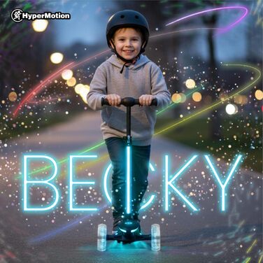Самокат дитячий HyperMotion Willy складаний, регульований кермо, гумові колеса, до 40 кг, чорний