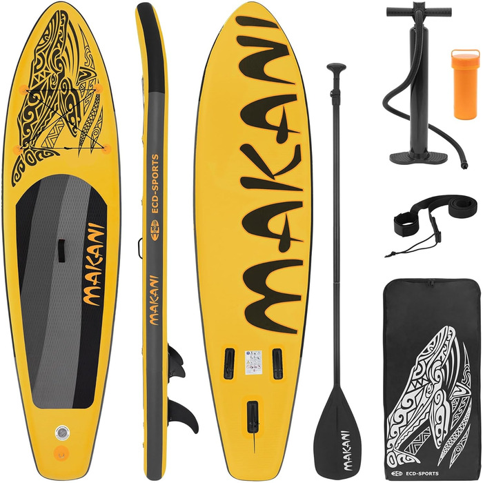 Надувна SUP-дошка ECD Germany 305–380 см, до 150 кг, комплект із веслом і сидінням для каяка