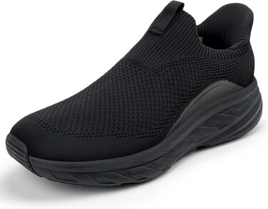 Чоловічі кросівки Sosenfer Slip-On без шнурівків, спортивні, для бігу, фітнесу, прогулянок, чорні, 42 EU