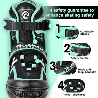 Регульовані ролики для дітей (хлопчики та дівчатка), світлові ролики для дітей 6-12 років, світлові ролики для жінок та чоловіків