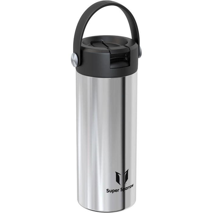 Термофляга Sparrow зі сталі 1Л з трубочкою та гнучким кришкою, stainless steel