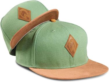 Набір кепок Soubuddy для батька та сина (2 шт.) — Сімейний комплект бейсболок Snapback для чоловіків та дітей, сірий та зелений (Werder Bremen), One Size та розмір M